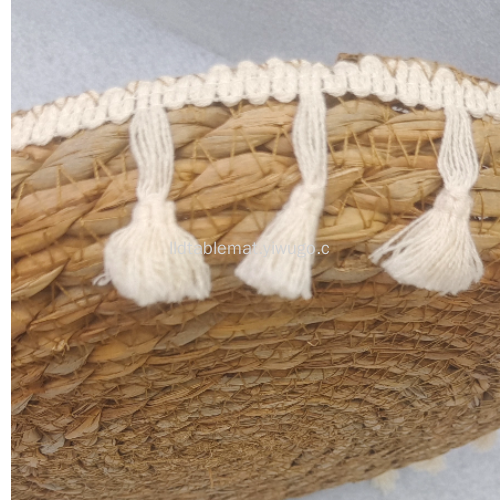 田园风草绳收纳篮糖果盘零食收纳筐首饰篮茶几桌面收纳盒装饰家居细节图