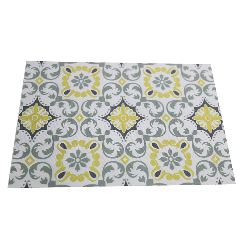Eco-friendly premium thickened printed woven PVC Teslin placemats, Japanese and European style heat-insulating table MATS, plate MATS and bowl MATS