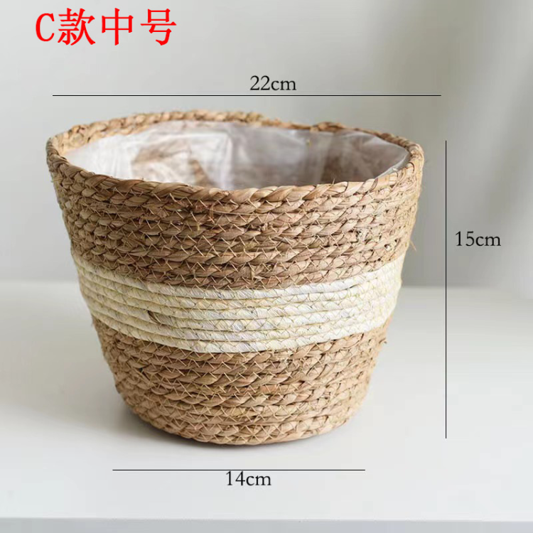 Flower POTS, papyrus rope flower baskets, large woven flower POTS, papyrus flower pot covers, rattan woven flower pot covers details Picture