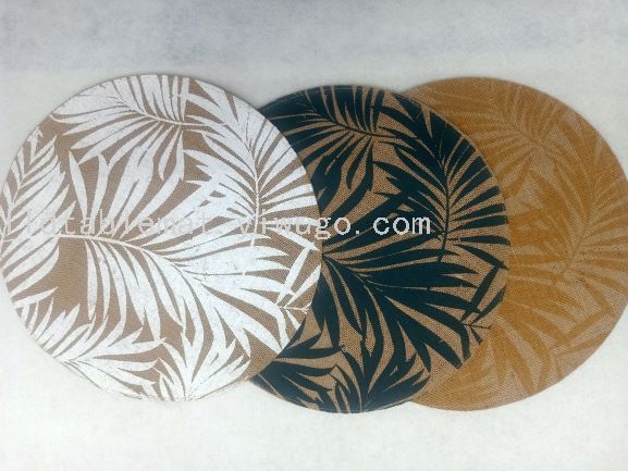 Simple style European-style linen Western placemats, anti-slip placemats, heat-insulating table MATS, washable and eco-friendly tablecloths pic 1