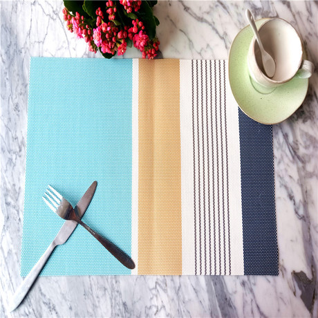 Teslin placemats, heat-insulating PVC Western placemats, anti-slip placemats, bowl MATS, plate MATS, cup MATS, tea art MATS, thickened jacquard woven details Picture