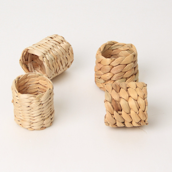 玉米皮水葫芦草餐巾扣草编餐巾环口布环绳编餐巾圈酒店餐巾圈口