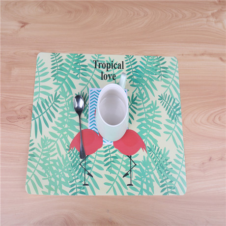 PP matte eco-friendly thickened single placemats, coasters, heat-insulating and anti-slip tea MATS, DIY creative and beautiful patterns, customizable