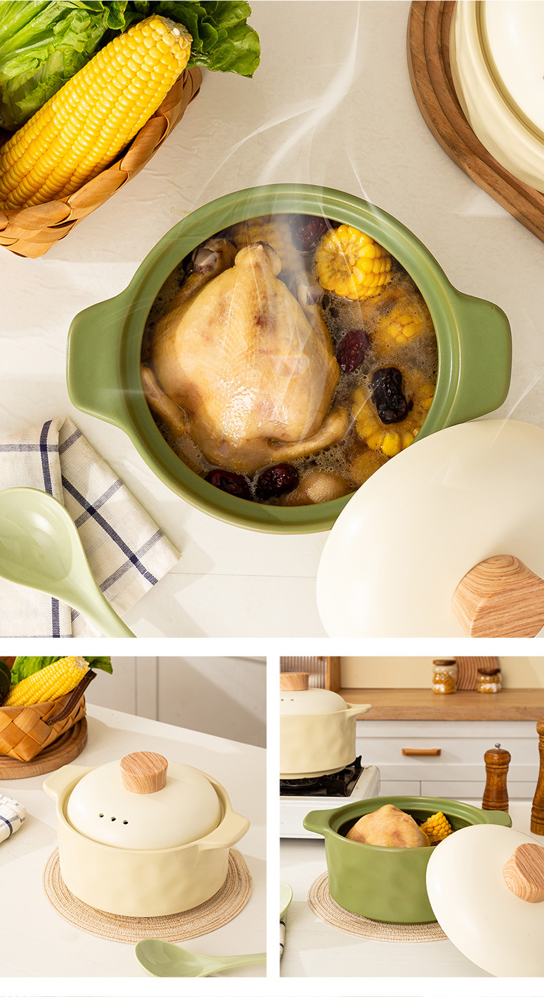 陶瓷汤锅砂锅炖锅煲汤家用耐高温燃气煤气灶干烧不裂陶瓷沙锅汤锅详情11