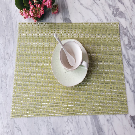 Teslin placemats, heat-insulating PVC Western placemats, anti-slip placemats, bowl MATS, plate MATS, cup MATS, tea art MATS, thickened jacquard woven details Picture