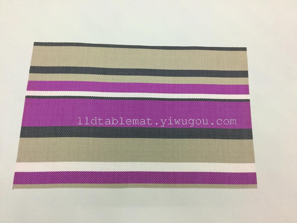 PVC placemats, Teslin placemats and table MATS, fashionable and versatile, colorful striped placemats details Picture