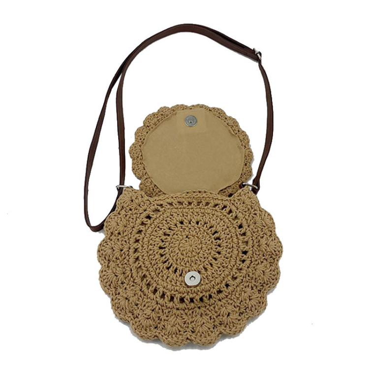 Semi-circular woven bag for women's Spring/Summer 2025 new niche single-shoulder bag, beach vacation bag Specification image