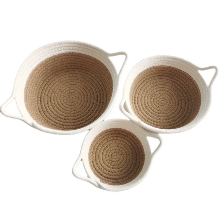 Storage basket, cotton thread, jewelry box, cosmetics storage basket, cotton rope, desktop storage box, key, remote control storage basket Application Scenario