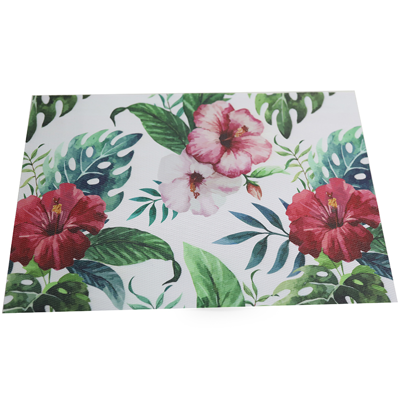 Eco-friendly premium thickened printed woven PVC Teslin placemats, Japanese and European style heat-insulating table MATS, plate MATS and bowl MATS details Picture