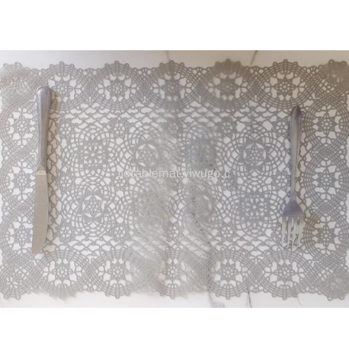 New PVC placemats with gilding and hollowing out, anti-slip placemats, Nordic-style plates and bowls, Western placemats, rectangular placemats and table MATS Application Scenario