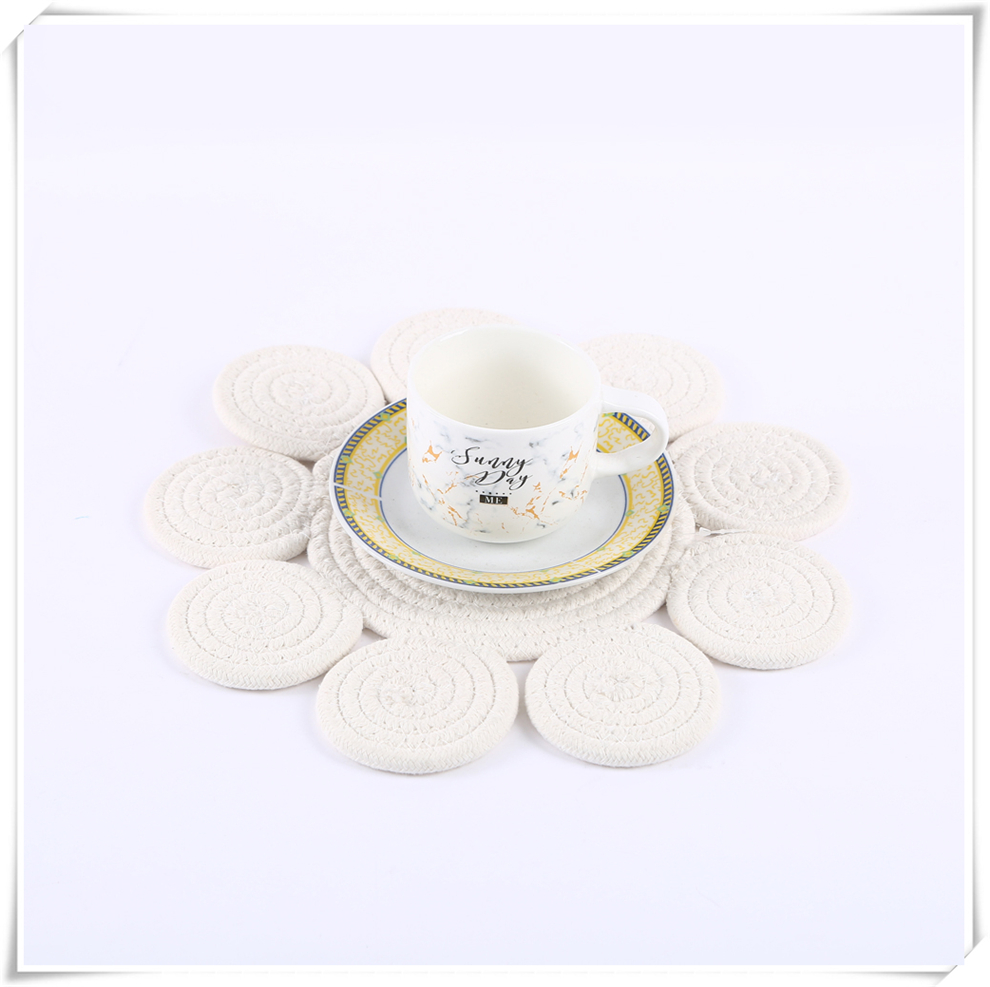Ins-style Nordic-style circular woven table MATS, home heat-resistant and heat-insulating table, cup and bowl MATS, pot MATS, with a variety of colors pic 8