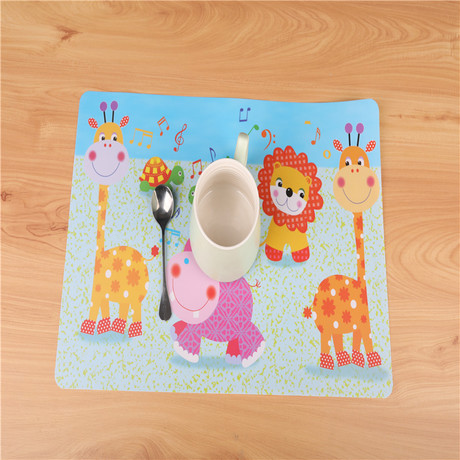 PP matte eco-friendly thickened single placemats, coasters, heat-insulating and anti-slip tea MATS, DIY creative and beautiful patterns, customizable Specification image