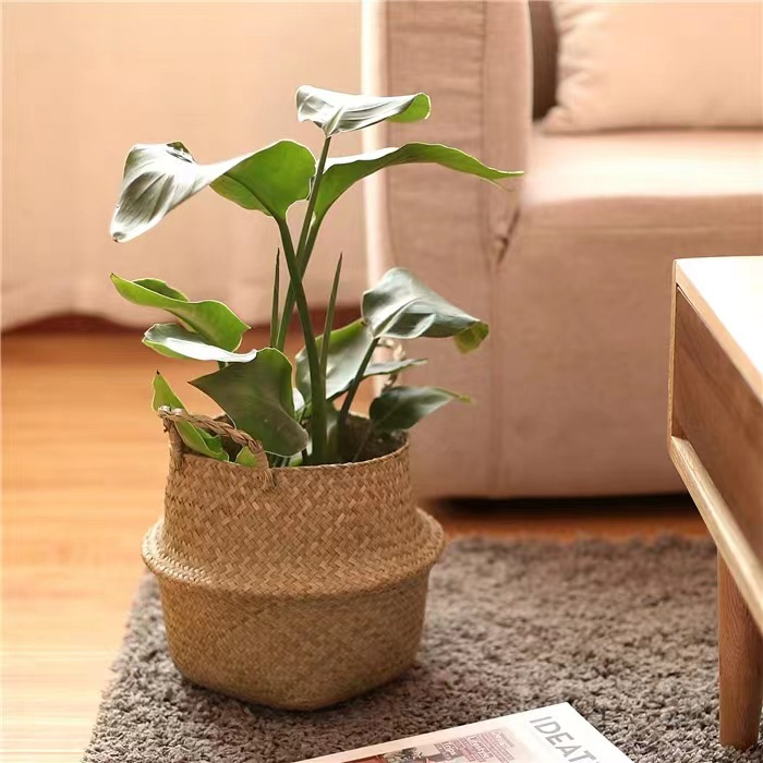 European flower basket, hand-held woven basket, flowerpot, straw weaving, bamboo weaving, plant straw weaving, floor-standing folding straw weaving, basket weaving