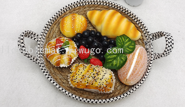 手工编织纸绳收纳篮糖果盘零食收纳筐首饰篮茶几桌面收纳盒可定制