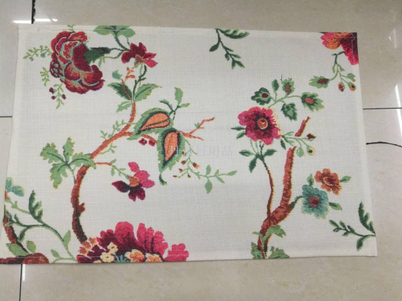 布艺棉麻餐垫日式隔热垫长方形加厚田园餐垫防水