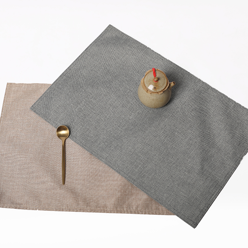 Environmentally friendly thickened double-layer cotton and linen fabric placemats, Japanese and European style heat-insulating table MATS, plate MATS, bowl MATS, table flags