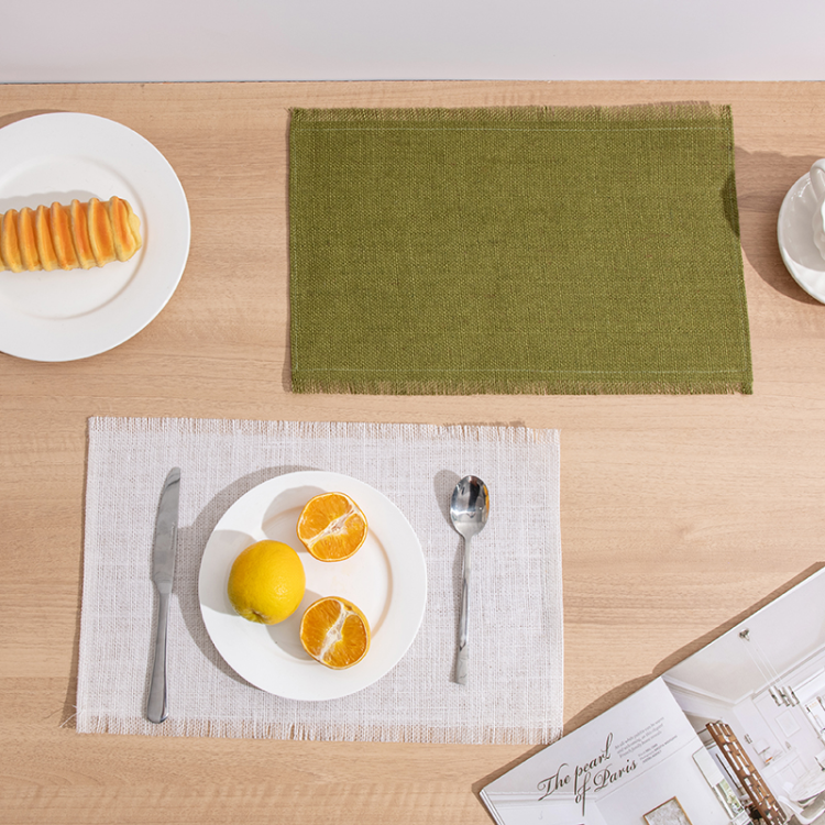 Simple and Ins-style table MATS, woven heat insulation MATS, hotel decoration, home supplies, Western placemats, household bowl MATS and coasters details Picture