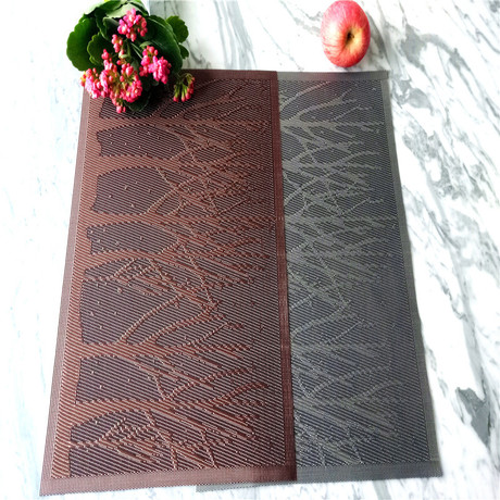 Wholesale pvc jacquard small tree Teslin placemats, table MATS, coasters, coffee MATS, tea MATS, outdoor travel, home fashion Specification image