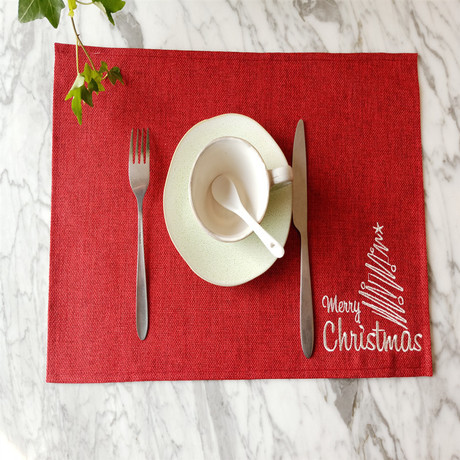 Eco-friendly single-layer embroidered cotton and linen placemats, Japanese-style and European-style heat-insulating table MATS, plate MATS, bowl MATS and cup MATS are indispensable for home use