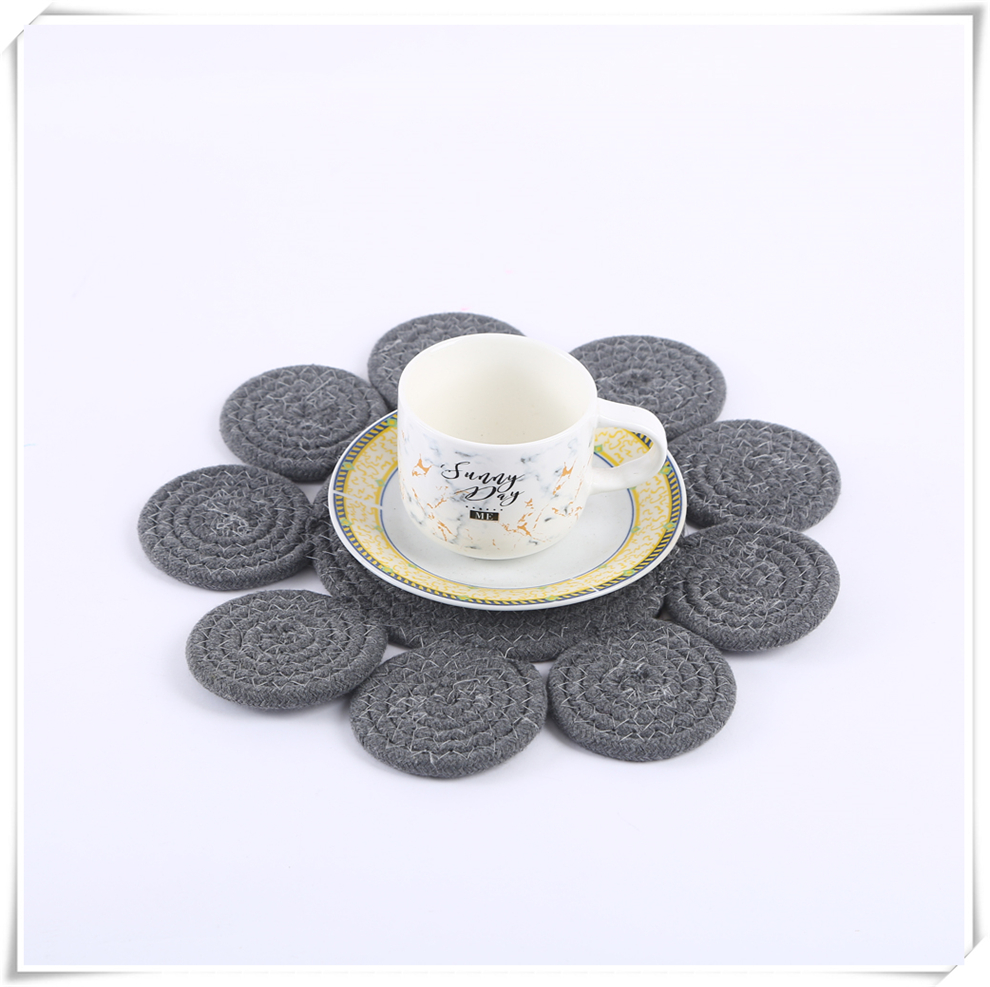 Ins-style Nordic-style circular woven table MATS, home heat-resistant and heat-insulating table, cup and bowl MATS, pot MATS, with a variety of colors pic 9