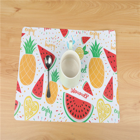 PP matte eco-friendly thickened single placemats, coasters, heat-insulating and anti-slip tea MATS, DIY creative and beautiful patterns, customizable details Picture