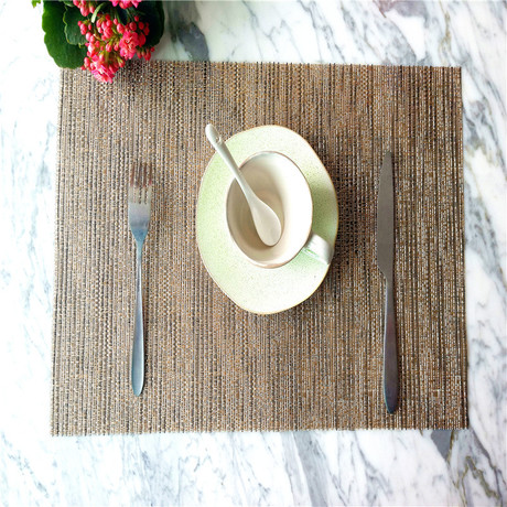 Wholesale pvc jacquard imitation Matterine placemats, table MATS, coasters, coffee MATS, tea MATS, outdoor travel, home fashion Specification image