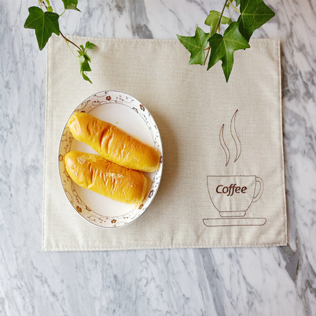 Double-layered coffee cups, embroidered cotton and linen placemats, Japanese and European style heat-insulating table MATS, plate MATS, bowl MATS and coasters are indispensable for home use Specification image