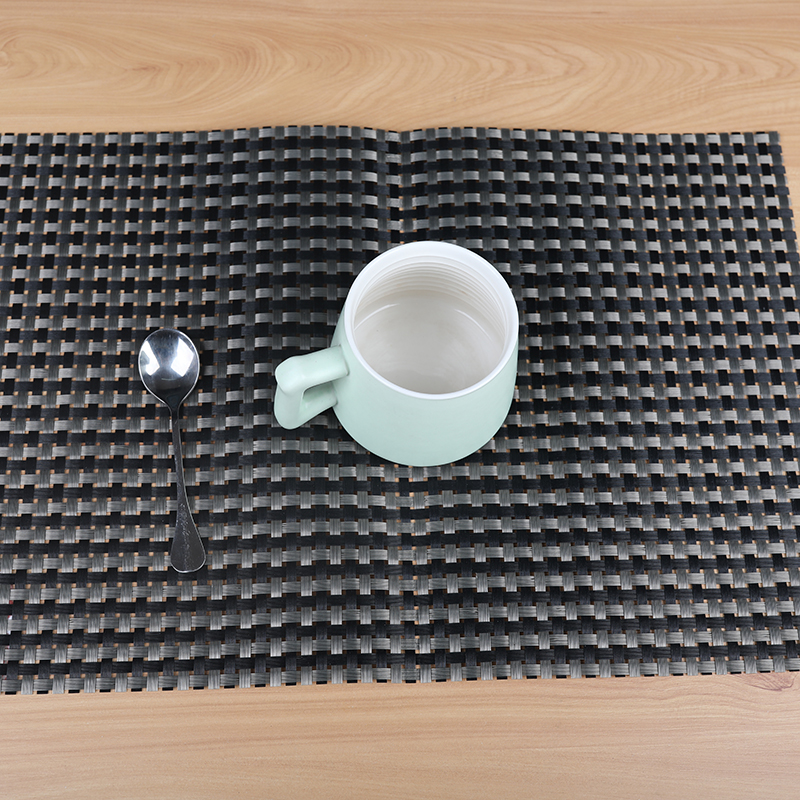 Eco-friendly premium thickened 4*4 woven PVC Teslin placemats, Japanese and European style heat-insulating table MATS, plate MATS and bowl MATS Specification image