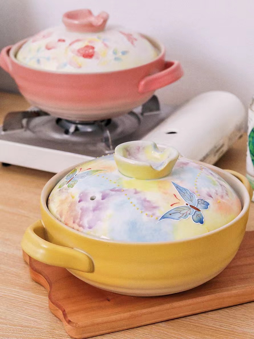 粗陶土锅复古家用陶瓷砂锅日式浅煲炖锅煎锅燃气明火煲仔饭耐高温详情7