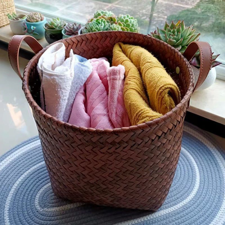 American-style storage baskets, dirty clothes baskets, imitation rattan woven snacks and toys, popular American retro storage style