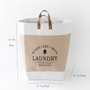 PU hand-washing bag, thickened storage box, toy and sundries organization frame, large cotton and linen dirty clothes laundry basket pic 2