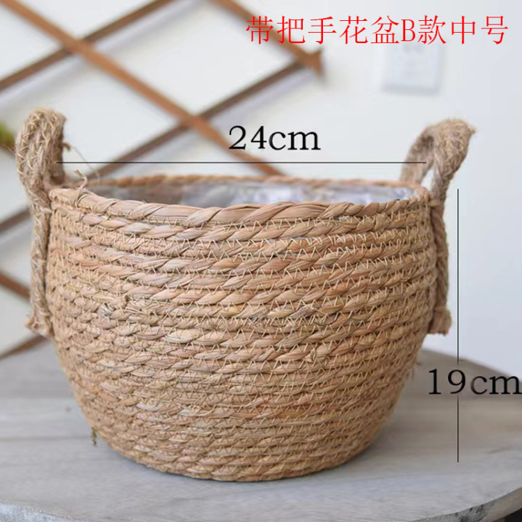 Flower POTS, papyrus rope flower baskets, large woven flower POTS, papyrus flower pot covers, rattan woven flower pot covers details Picture