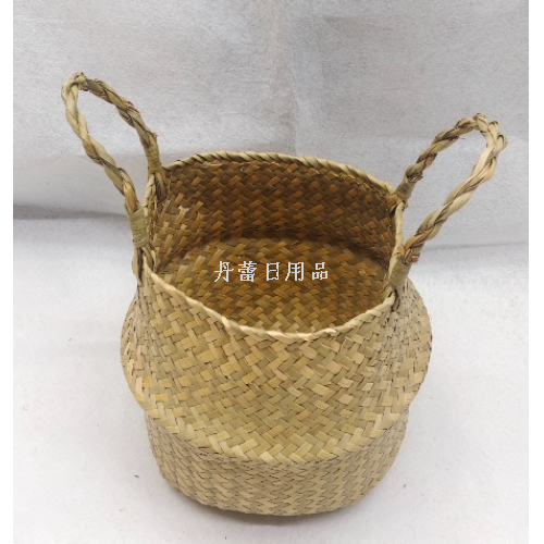 Natural straw and hand-woven seaweed storage baskets and flowerpot baskets are fashionable and beautiful, essential for home use, and can be customized according to personal needs