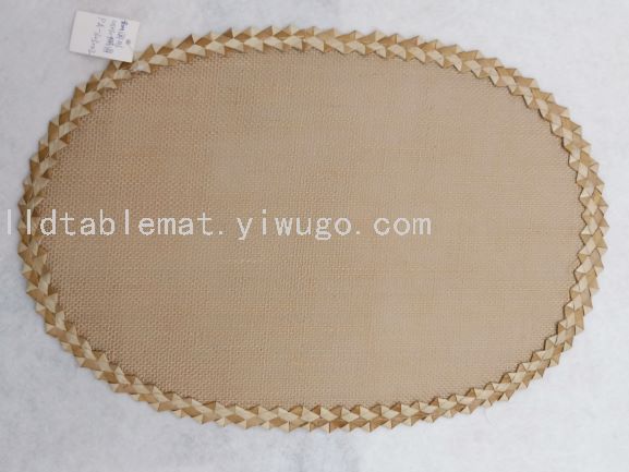 Simple style European-style linen Western placemats, anti-slip placemats, heat-insulating table MATS, washable and eco-friendly tablecloths details Picture