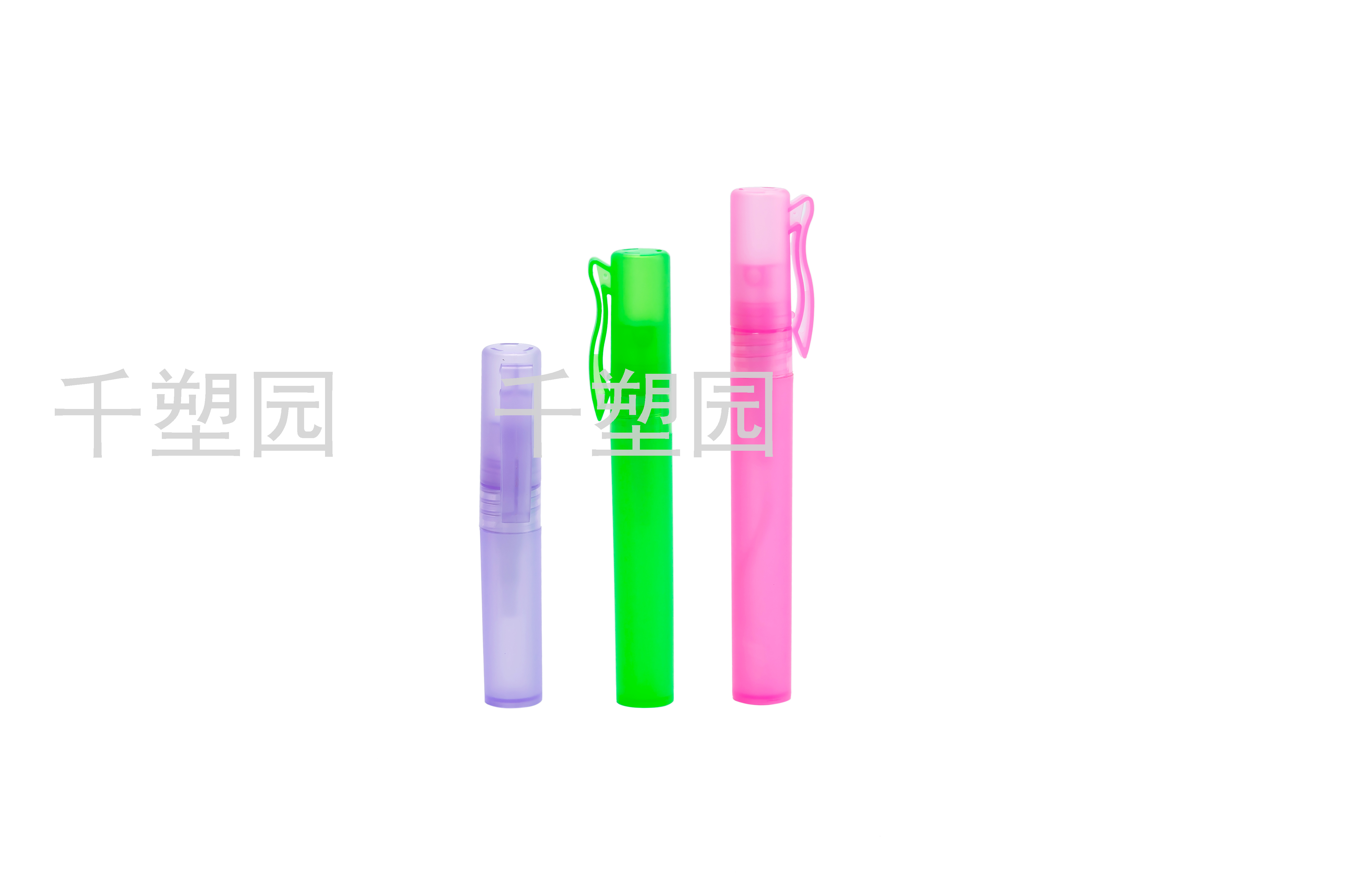 可印logo笔夹款香水喷雾器紫色蓝色粉色透明色香水喷雾笔5ml