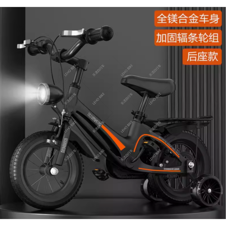 TB002后座 儿童自行车锻炼骑行溜娃平稳发光车篮玩具