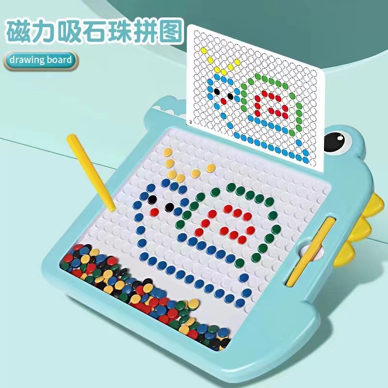 Children's educational magnetic pen drawing board, educational training for concentration, magnetic pen thinking, early education writing and drawing board toy Specification image