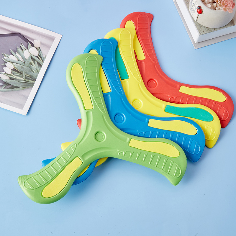 Outdoor children's products, throwing boomerangs, soft boomerangs, kindergarten sports and educational toys wholesale, boomerang
