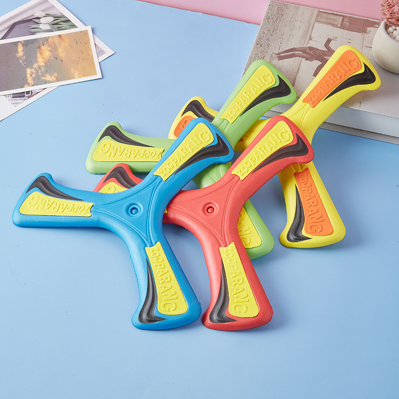 Outdoor children's products, throwing boomerangs, soft boomerangs, kindergarten sports and educational toys wholesale, boomerang