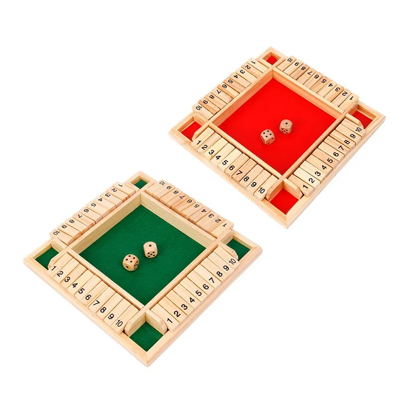 Wooden children's educational logic thinking board game teaching AIDS, building blocks, four-sided number flip card interactive game toys Application Scenario