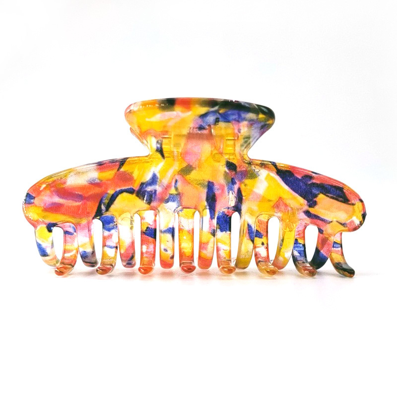 发夹印花发夹发饰盘发头饰欧美东南亚外贸跨境头饰Hairclaw详情6