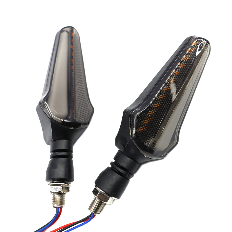Motorcycle LED turn signal light, electric vehicle water flow 12V turn direction light, dual-color light, indicator signal light, universal type Specification drawing