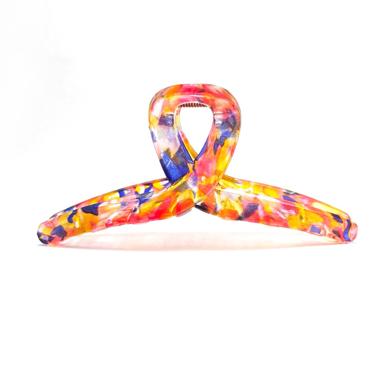 发夹印花发夹发饰盘发头饰欧美东南亚外贸跨境头饰Hairclaw详情7