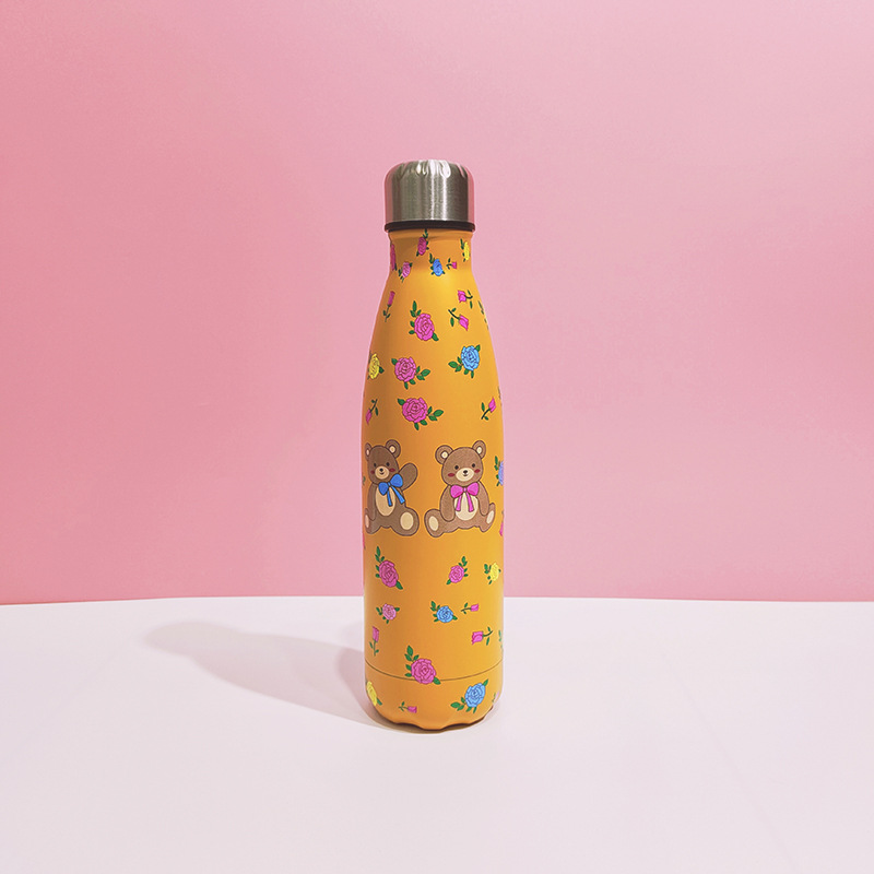 厂家直销跨境304不锈钢保温杯双层真空直筒可乐瓶小熊创意杯STOCK详情7