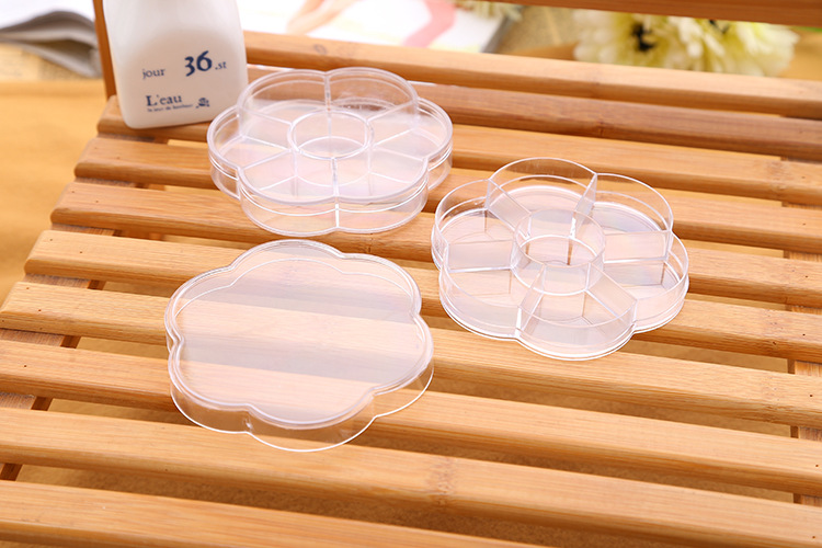 创意家居收纳 梅花7格收纳盒 首饰药盒串珠元件零件盒 批发详情10