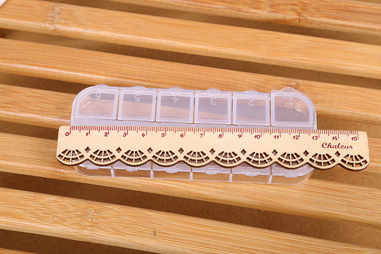 厂家直销独开盖12格双排高质透明塑料收纳盒桌面整理盒水钻盒等详情11