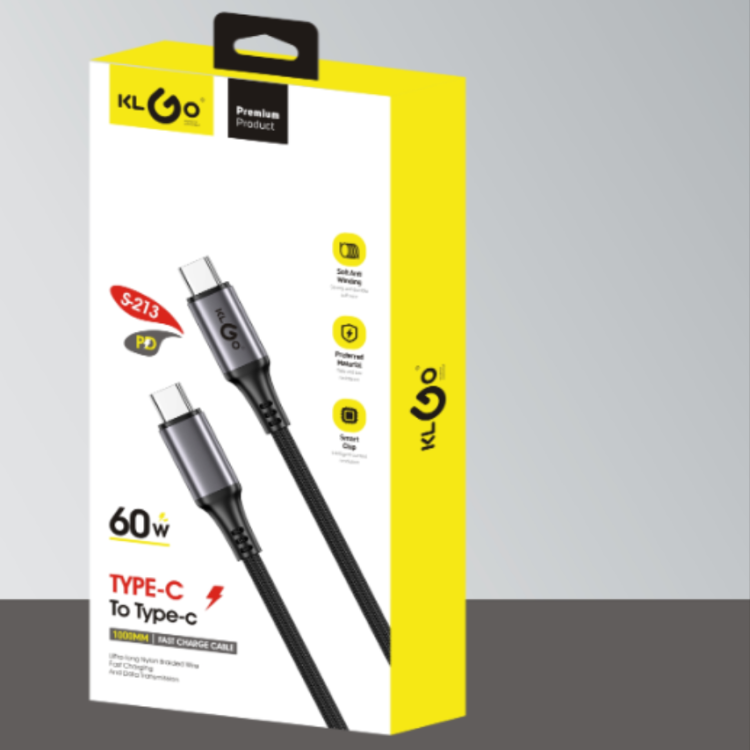 Coolwei KLGO S-213 PD60W TYPE-C to TYPE-C Fast Charging 6Type-C port data cable Specification image
