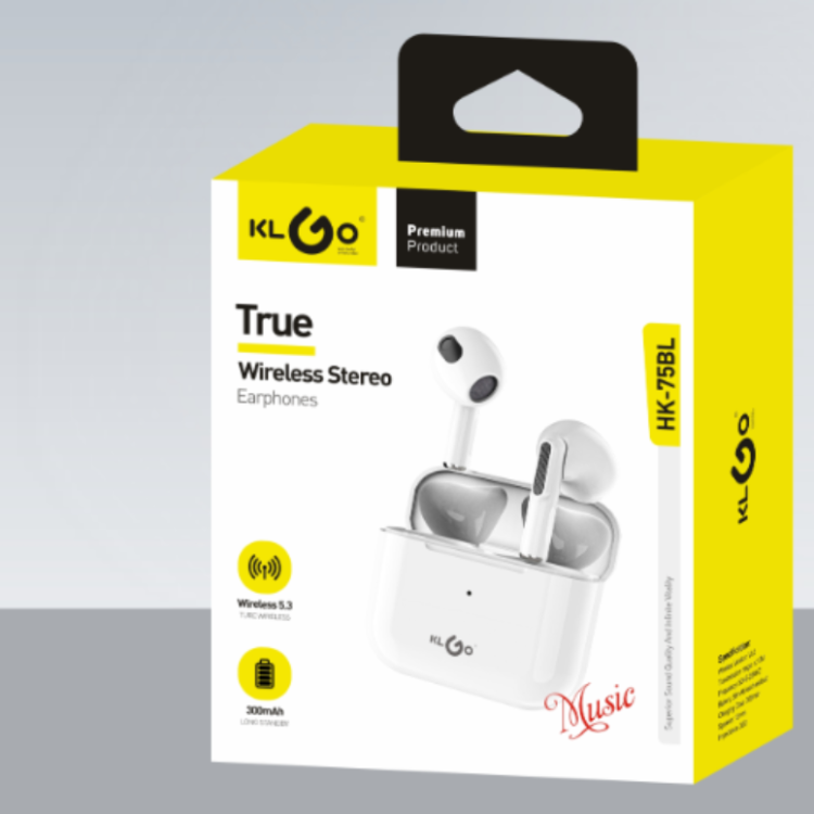 Cool KLGO White V5.3 Bluetooth version in-ear TWS Bluetooth headphones details Picture
