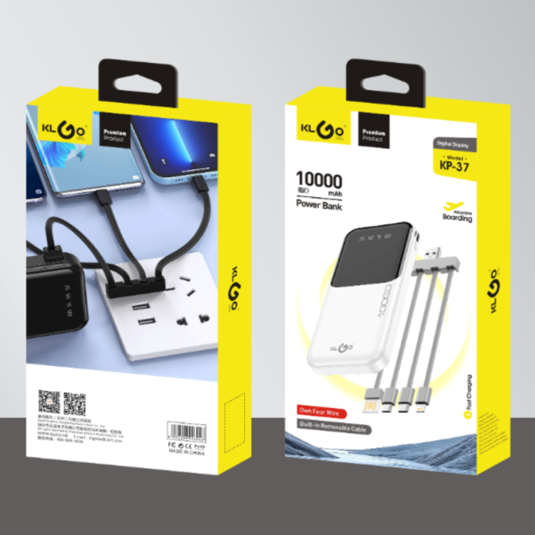 The Coolwei KLGO KP-37 10000mah three-head data cable portable power bank can be used on planes Application Scenario