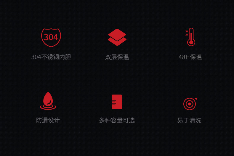 加厚防摔304不锈钢保温杯 家用运动保温水壶户外保温壶商务批发详情1